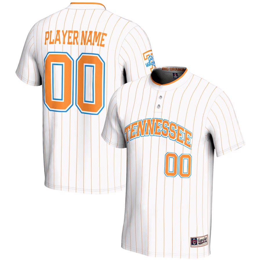 Tennessee Volunteers GameDay Greats Youth NIL Pick-A-Player Lightweight Softball Jersey - White - ujerseystore