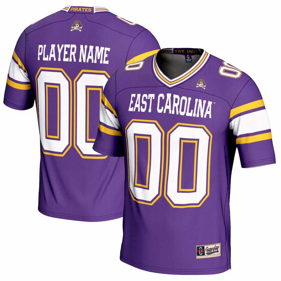 ECU Pirates GameDay Greats Youth NIL Pick-A-Player Football Jersey - Purple - ujerseystore