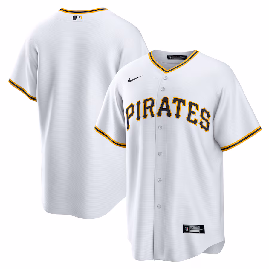 Men's Pittsburgh Pirates Nike White Home Blank Replica Jersey - ujerseystore
