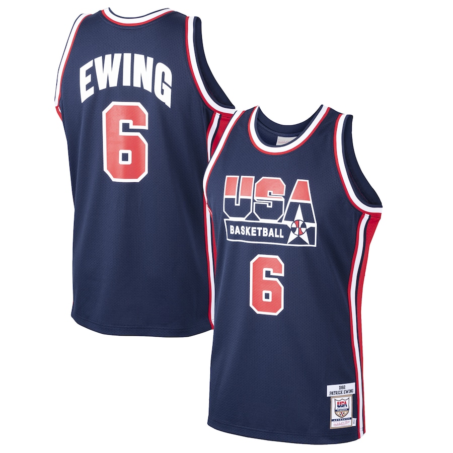 Men's USA Basketball Patrick Ewing Mitchell & Ness Navy 1992 Dream Team Authentic Jersey - ujerseystore