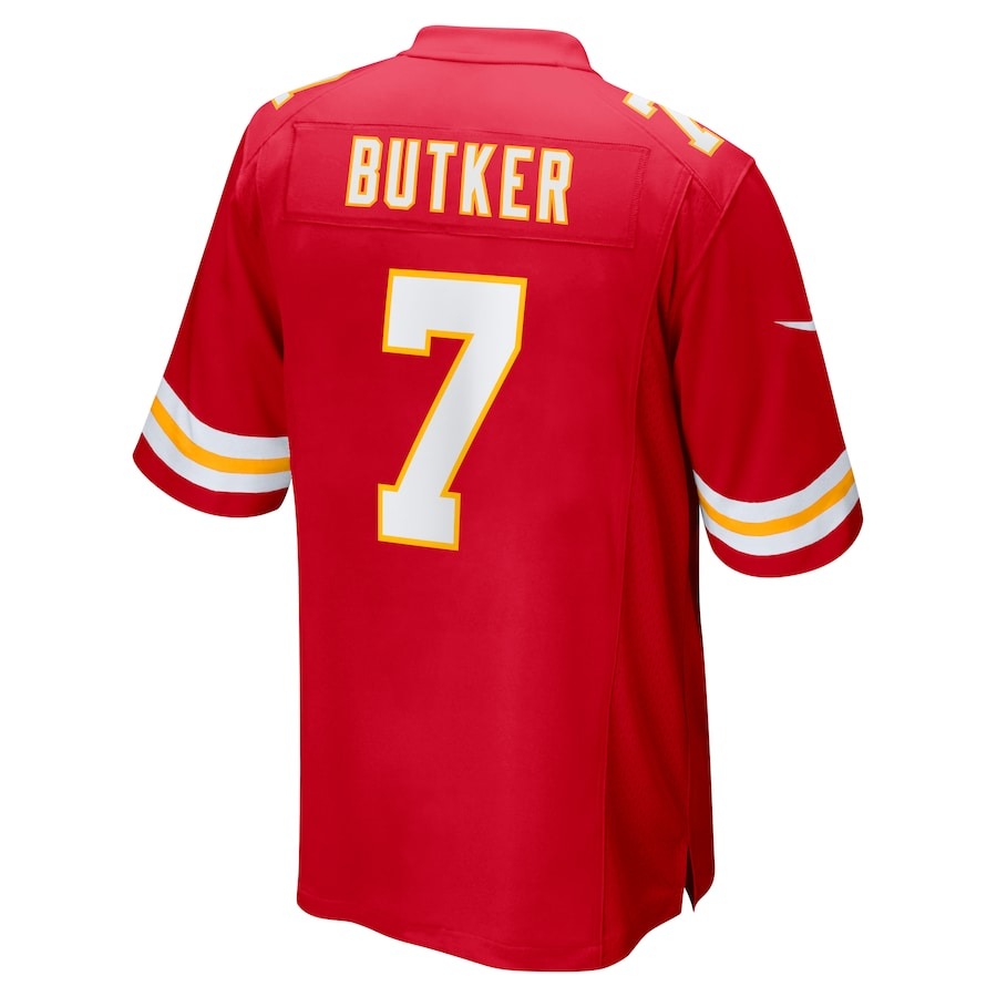 Men's Kansas City Chiefs Harrison Butker Nike Red Game Jersey - ujerseystore