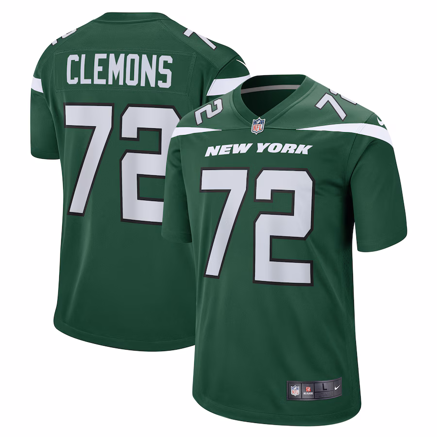 Men's New York Jets Micheal Clemons Nike Gotham Green Game Player Jersey - ujerseystore