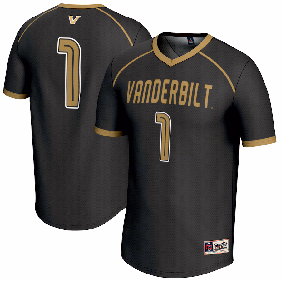 Youth GameDay Greats #1 Black Vanderbilt Commodores Lightweight Lacrosse Jersey - ujerseystore