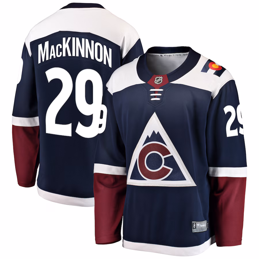 Men's Colorado Avalanche Nathan MacKinnon Fanatics Navy Alternate Breakaway Player Jersey - ujerseystore