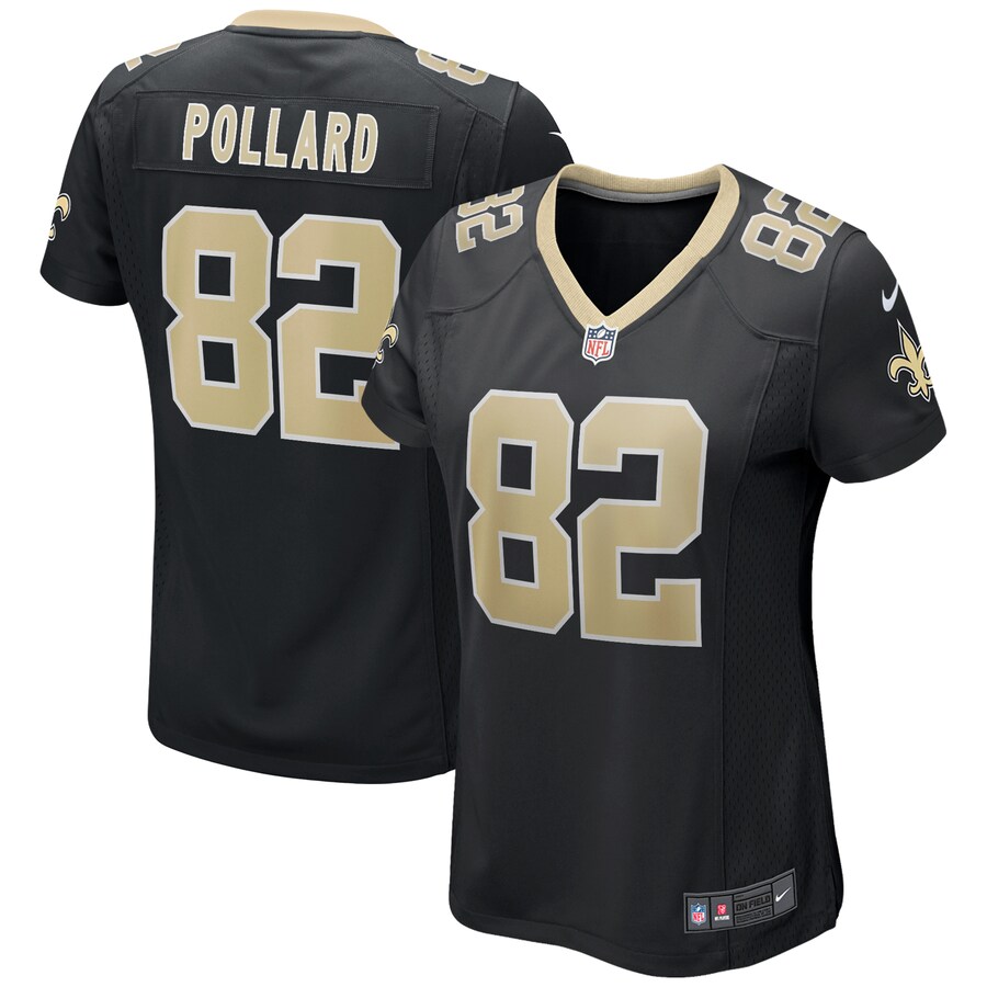 Women's New Orleans Saints Bob Pollard Nike Black Game Retired Player Jersey - ujerseystore