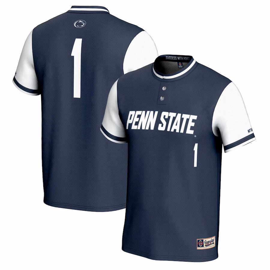 Unisex GameDay Greats #1 Navy Penn State Nittany Lions Lightweight Softball Jersey - ujerseystore
