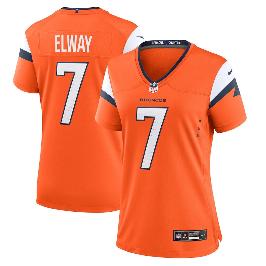 Women's Denver Broncos John Elway Nike Orange Retired Player Game Jersey - ujerseystore