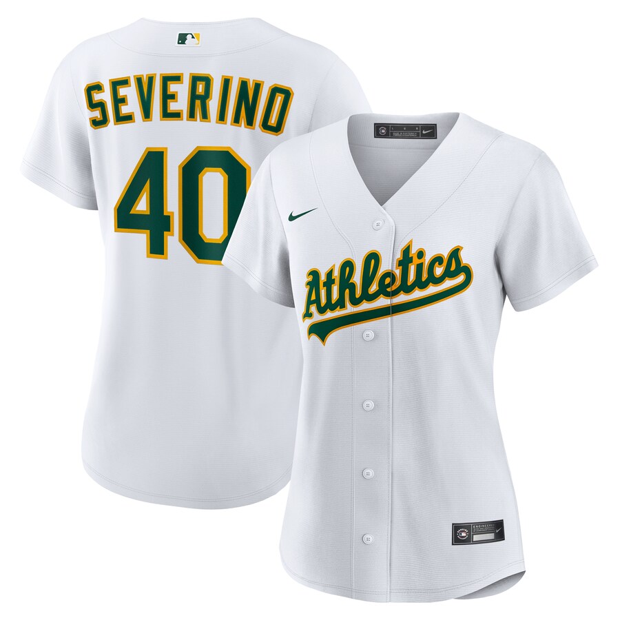 Women's Athletics Luis Severino Nike White Home Replica Jersey - ujerseystore