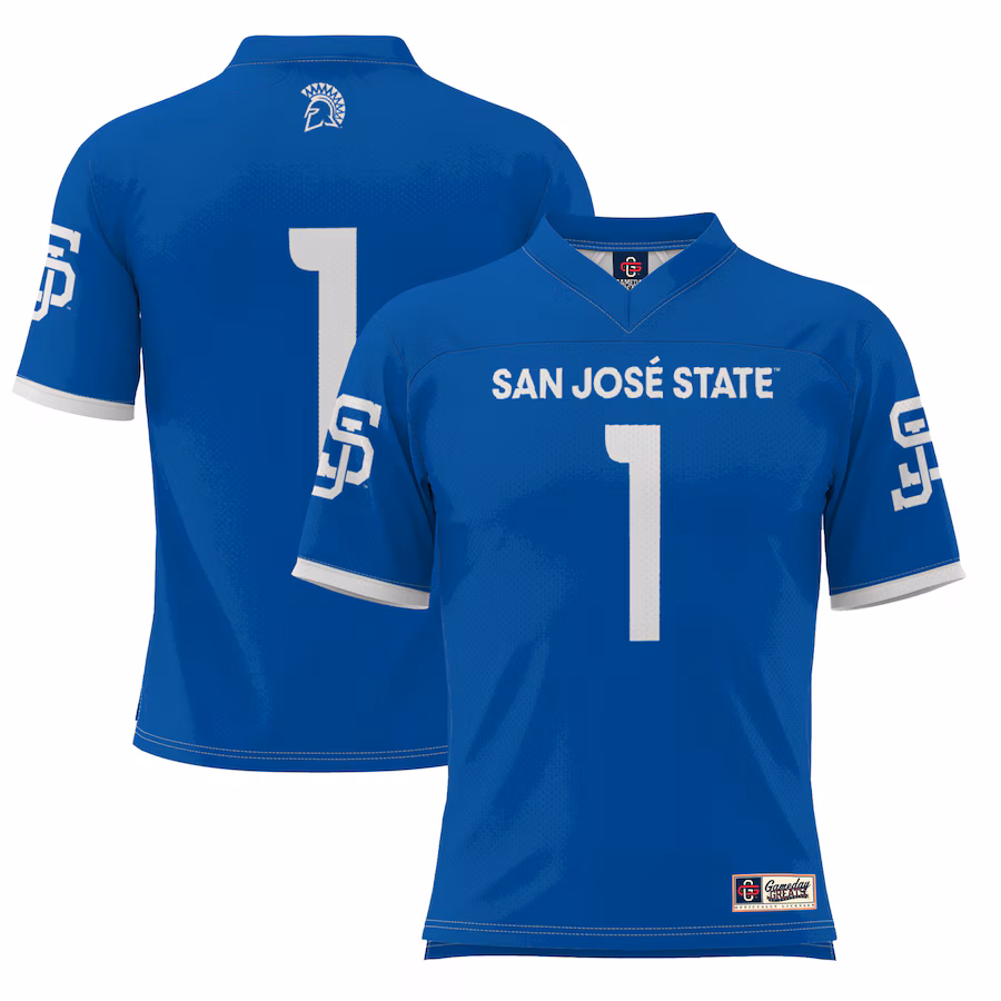 Youth GameDay Greats #1 Royal San Jose State Spartans Football Jersey - ujerseystore