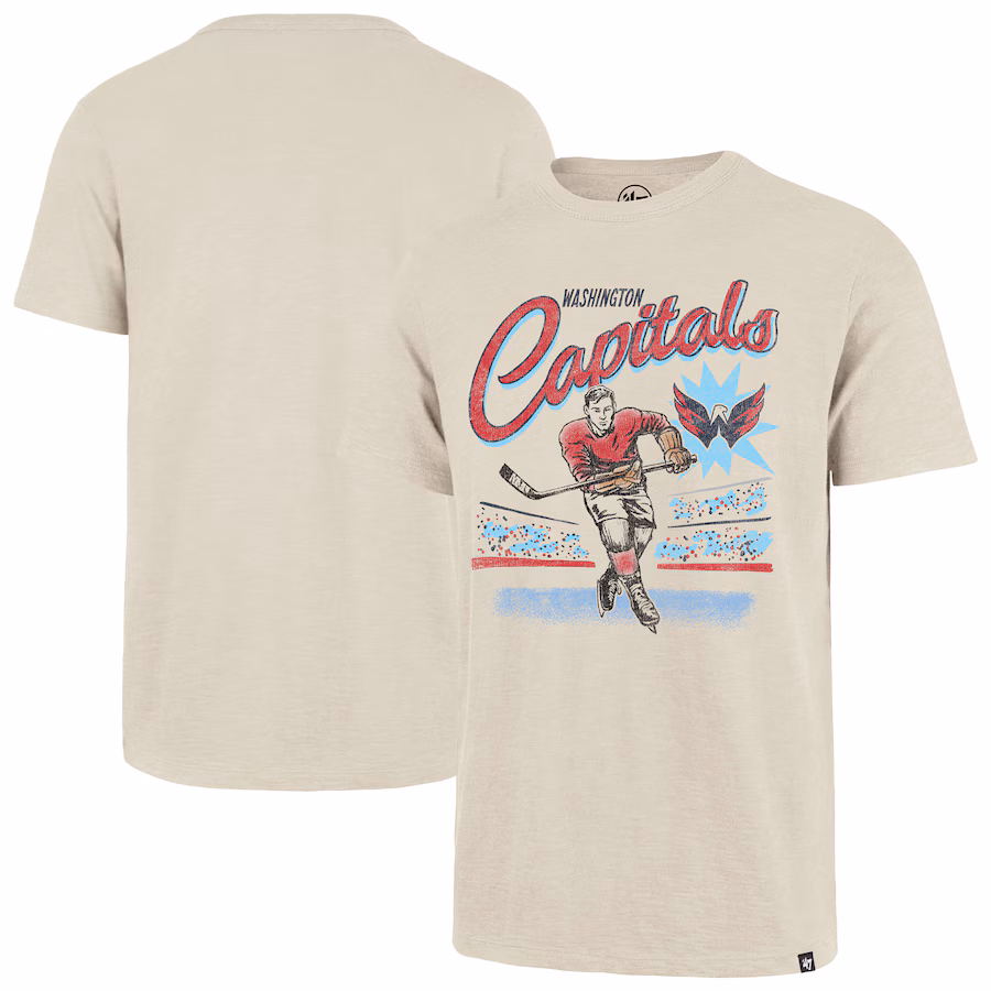 Men's Washington Capitals '47 Natural Hockey Player Golden Age Scrum T-Shirt - ujerseystore
