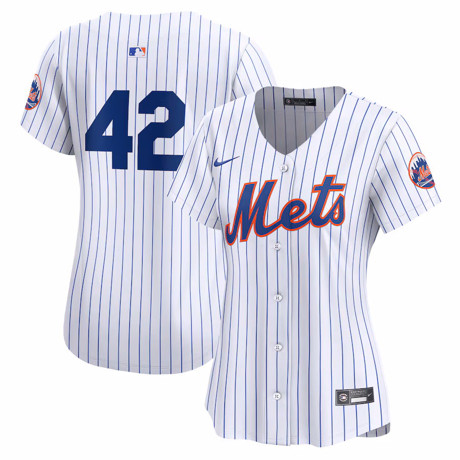 Women's New York Mets  Nike White 2024 Jackie Robinson Day Home Limited Jersey - ujerseystore