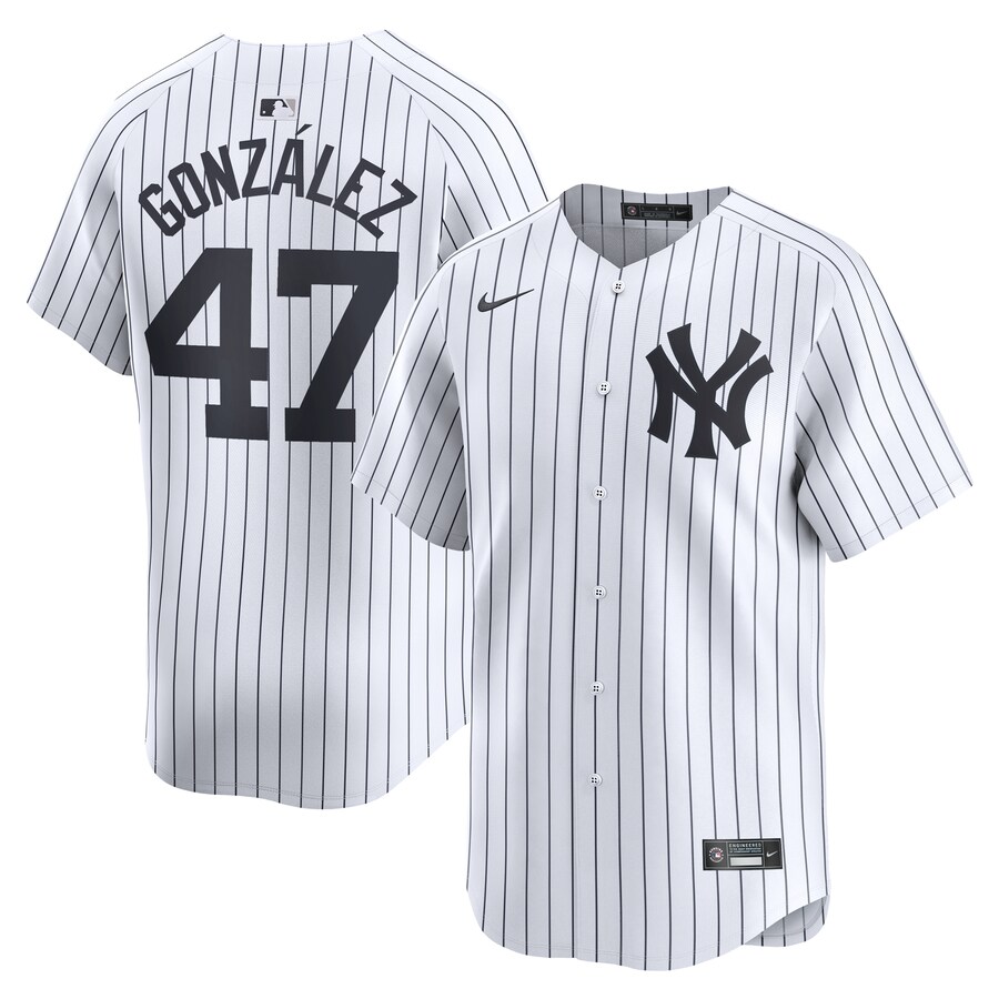 Men's New York Yankees Victor González Nike White Home Limited Player Jersey - ujerseystore
