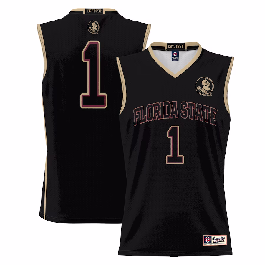 #1  Florida State Seminoles GameDay Greats  Lightweight Basketball Jersey - Black - ujerseystore