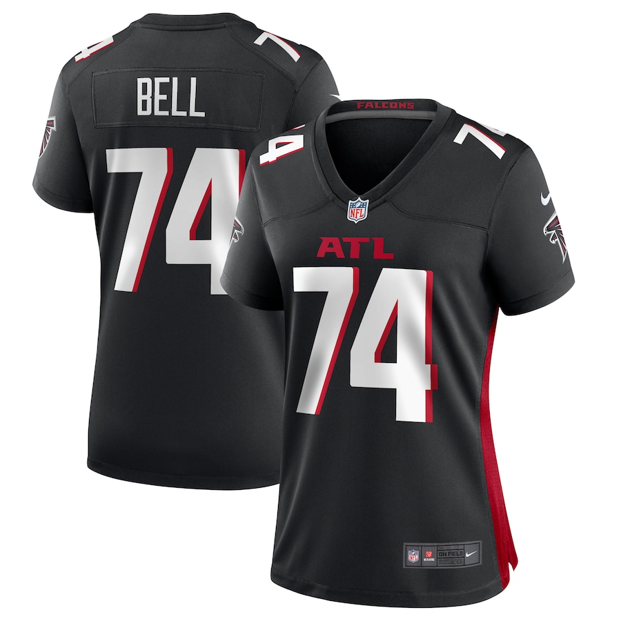 Women's Atlanta Falcons Travis Bell Nike  Black Team Game Jersey - ujerseystore