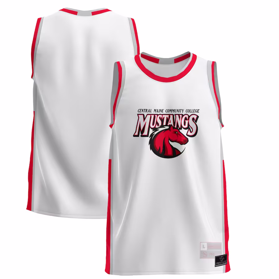 Central Maine Community College ProSphere Basketball Jersey - White - ujerseystore