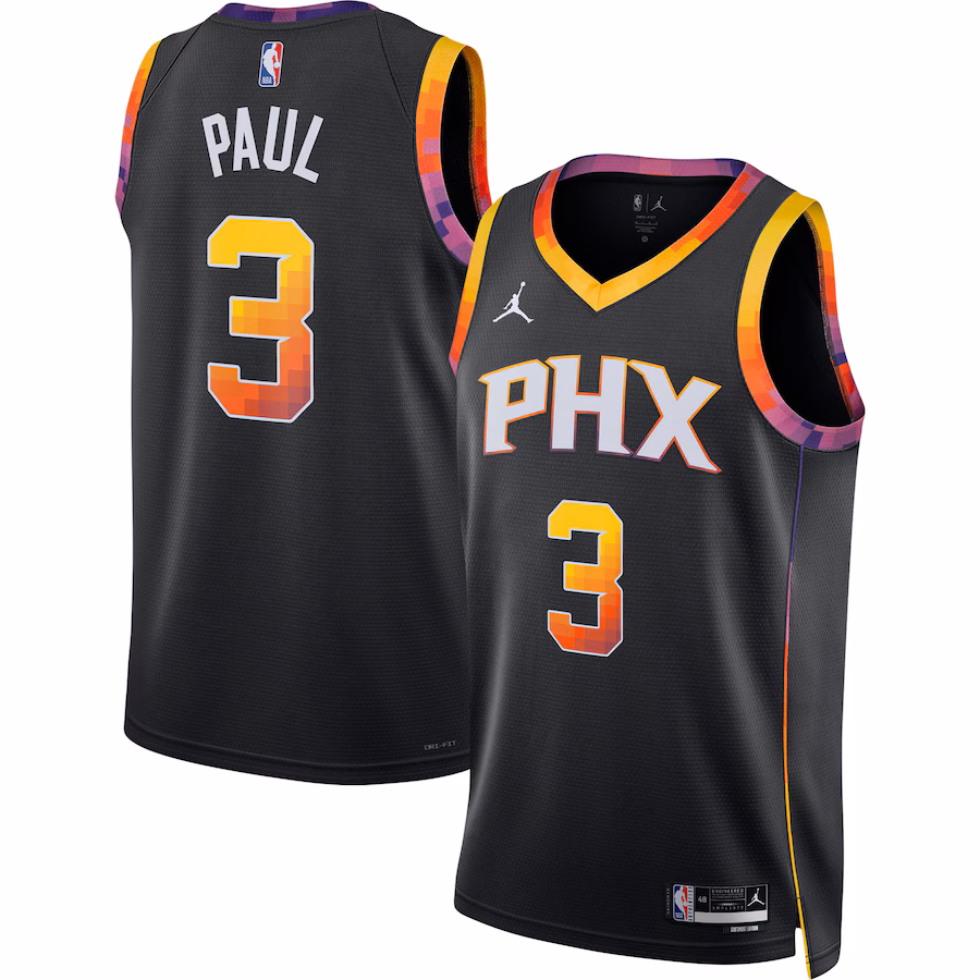 Unisex Phoenix Suns Chris Paul Jordan Brand Black Swingman Jersey - Statement Edition - ujerseystore
