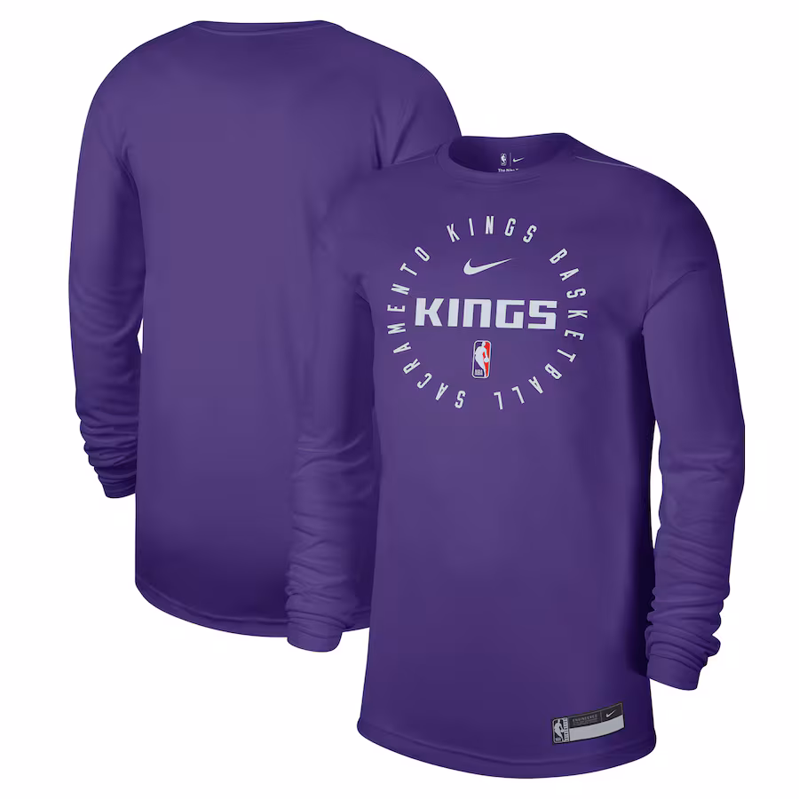 Men's Sacramento Kings Nike Purple 2024/25 Legend On-Court Practice Long Sleeve T-Shirt - ujerseystore