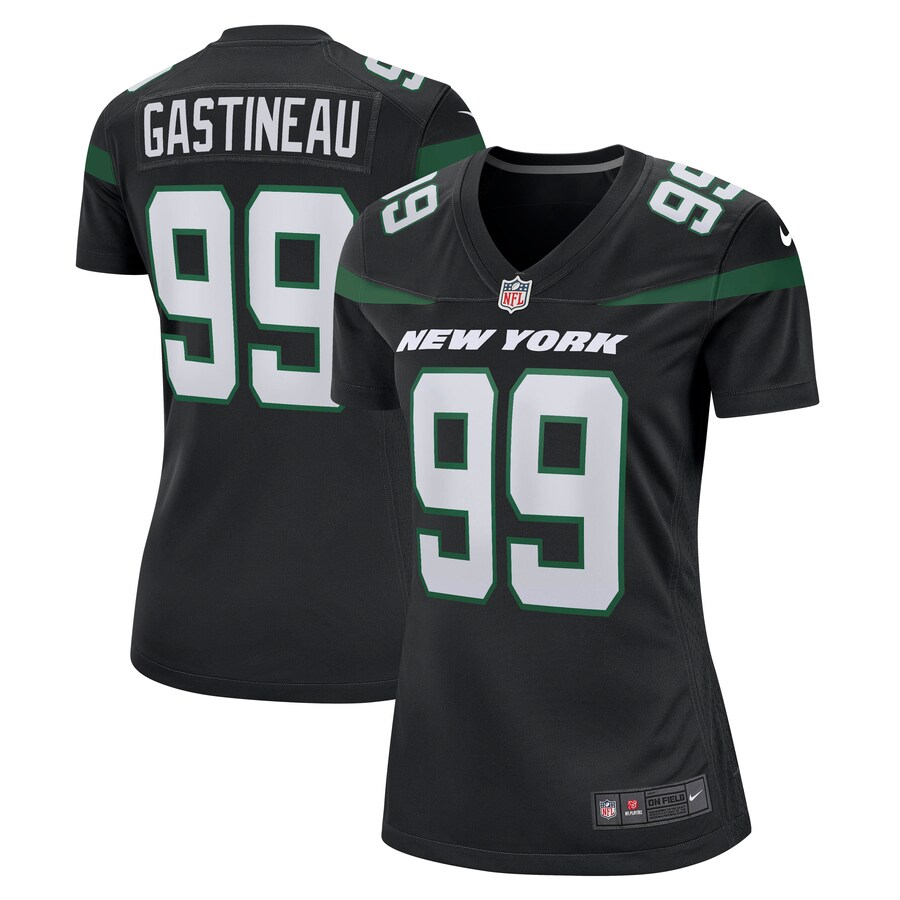 Women's New York Jets Mark Gastineau Nike Stealth Black Game Jersey - ujerseystore