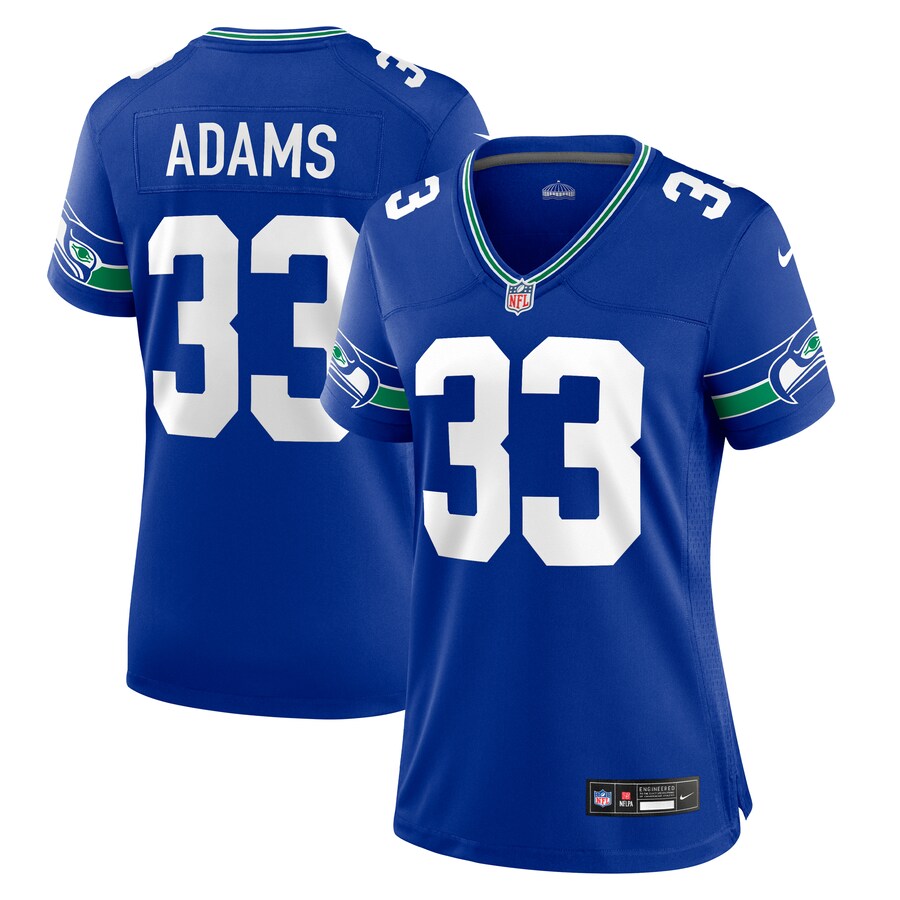 Women's Seattle Seahawks Jamal Adams Nike Royal Throwback Player Game Jersey - ujerseystore