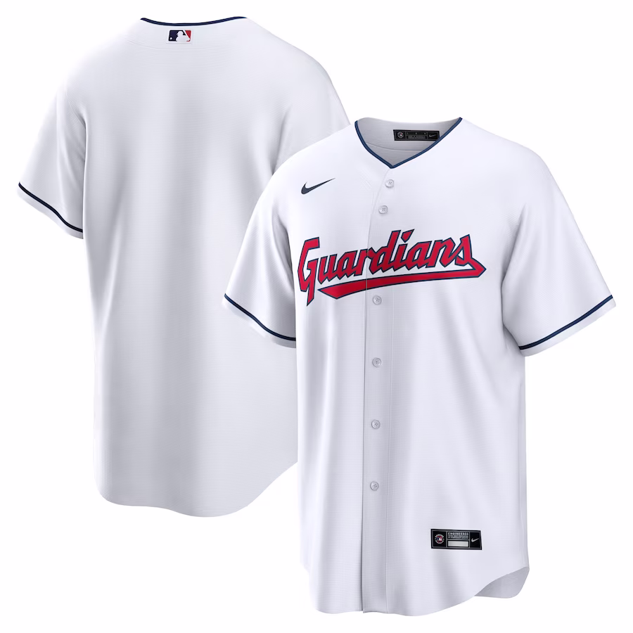 Men's Cleveland Guardians Nike White Home Blank Replica Jersey - ujerseystore