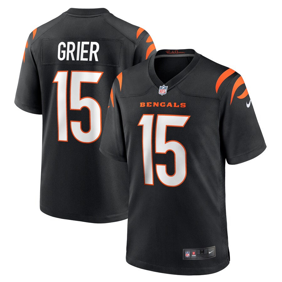 Men's Cincinnati Bengals Will Grier Nike  Black Team Game Jersey - ujerseystore