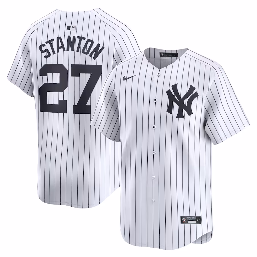 Men's New York Yankees Giancarlo Stanton Nike White Home Limited Player Jersey - ujerseystore