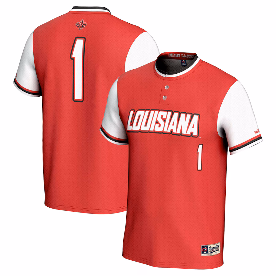 Youth GameDay Greats #1 Cardinal Louisiana Ragin' Cajuns Lightweight Softball Jersey - ujerseystore