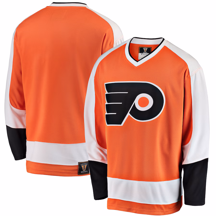 Men's Philadelphia Flyers Fanatics Orange Premier Breakaway Heritage Blank Jersey - ujerseystore