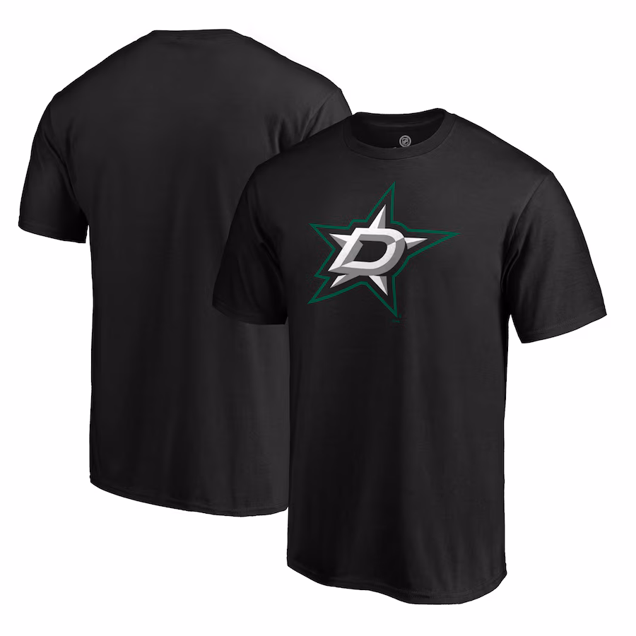 Men's Dallas Stars Black Logo T-Shirt - ujerseystore