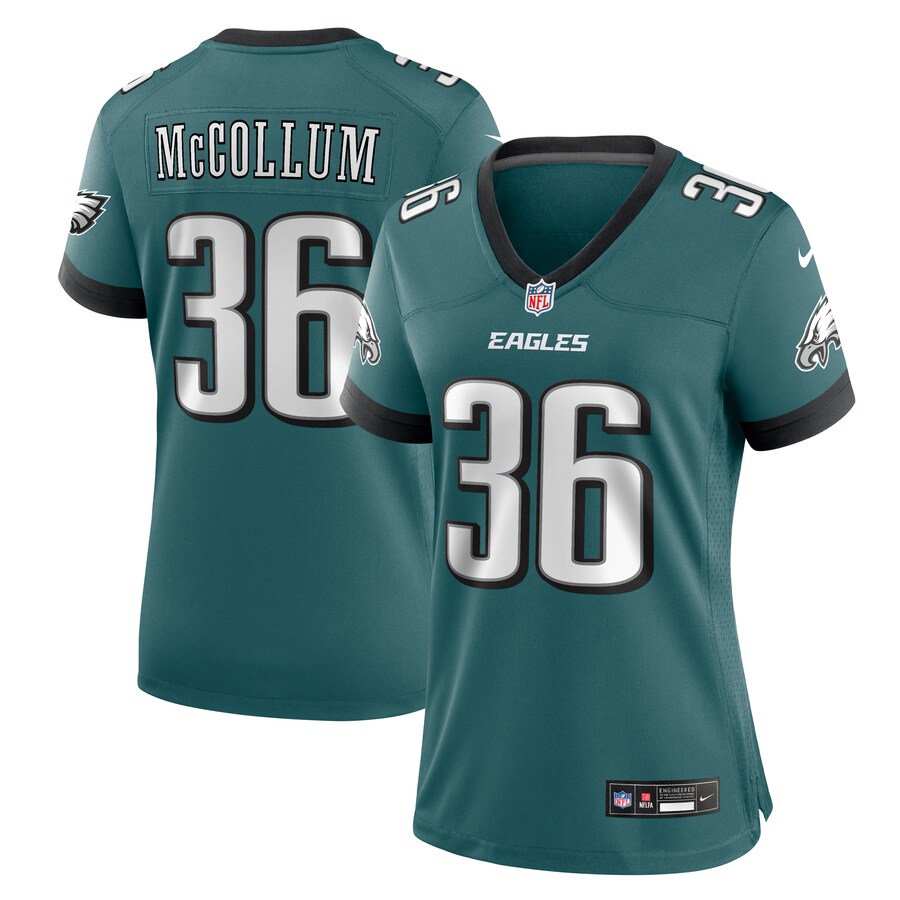 Women's Philadelphia Eagles Tristin McCollum Nike Midnight Green Team Game Jersey - ujerseystore