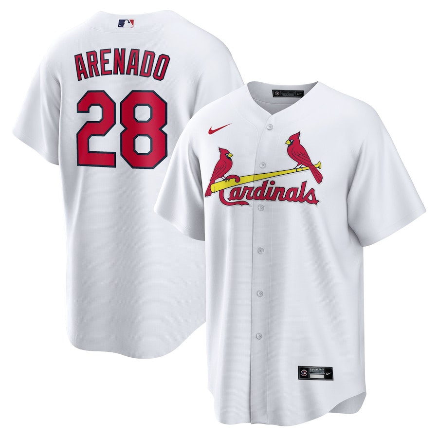 Men's St. Louis Cardinals Nolan Arenado Nike White Home Official Replica Player Jersey - ujerseystore