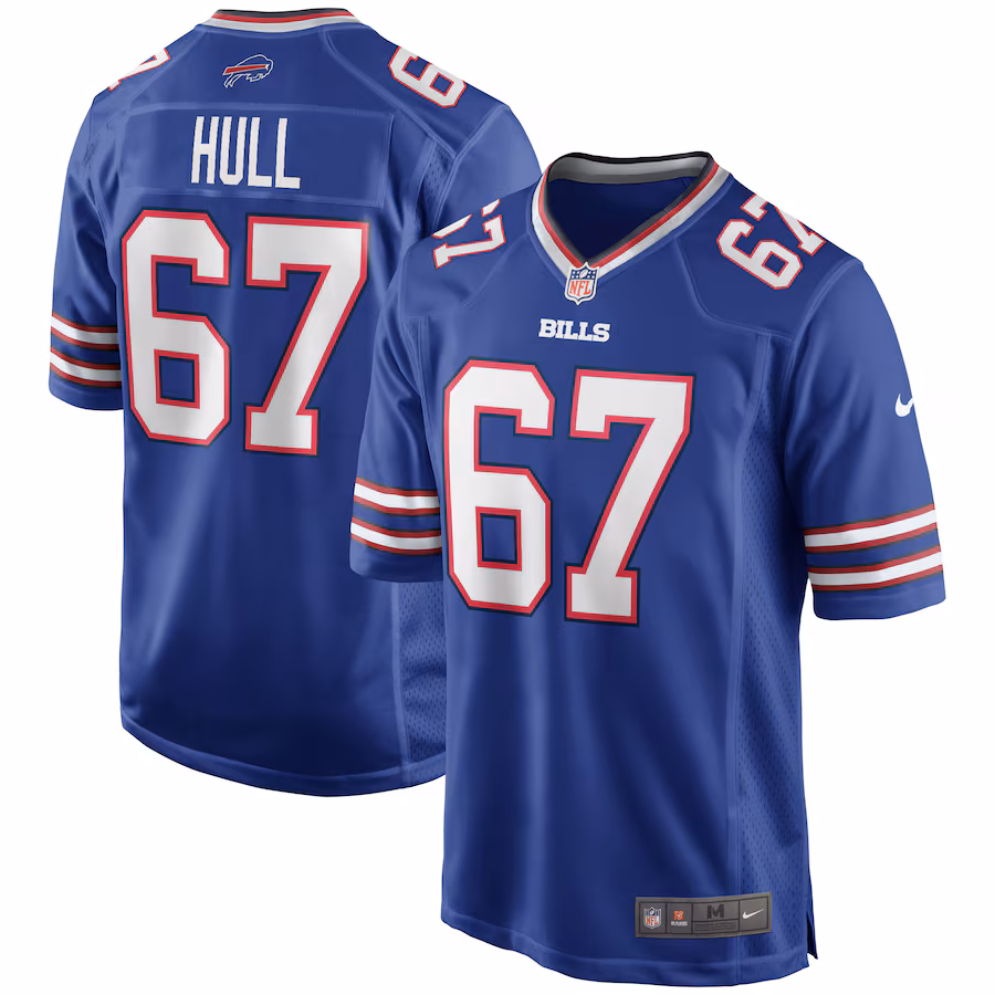 Men's Buffalo Bills Kent Hull Nike Royal Game Retired Player Jersey - ujerseystore