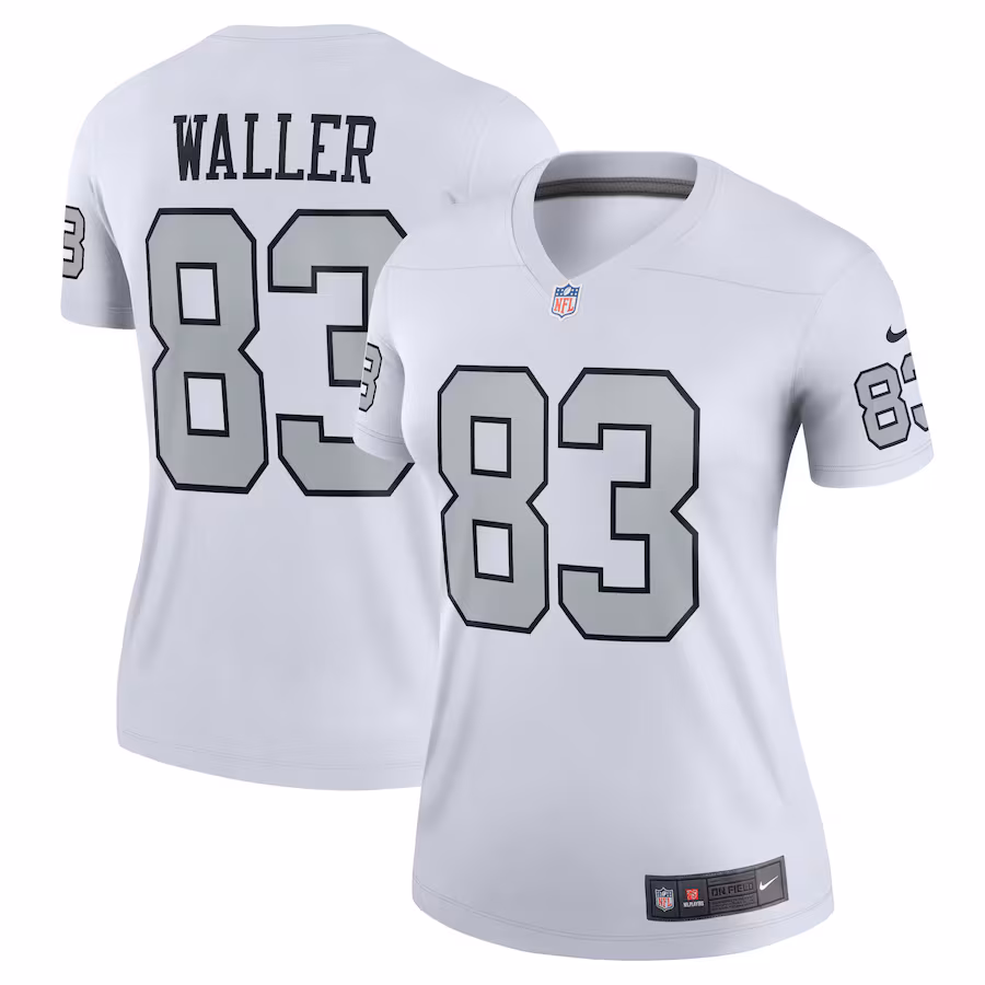 Women's Las Vegas Raiders Darren Waller Nike White Alternate Legend Player Performance Top - ujerseystore