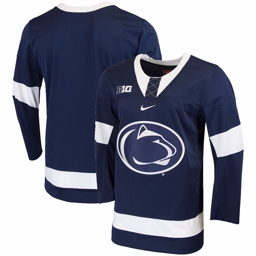 Penn State Nittany Lions Nike Replica College Hockey Jersey - Navy - ujerseystore