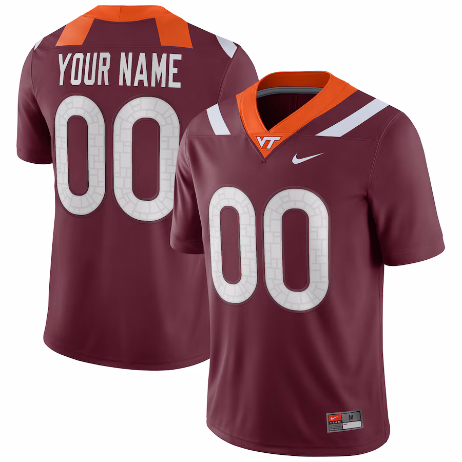 Virginia Tech Hokies Nike Football Custom Game Jersey - Maroon - ujerseystore