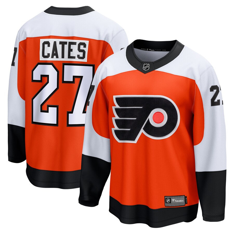 Men's Philadelphia Flyers Noah Cates Fanatics Branded Orange Home Breakaway Jersey - ujerseystore