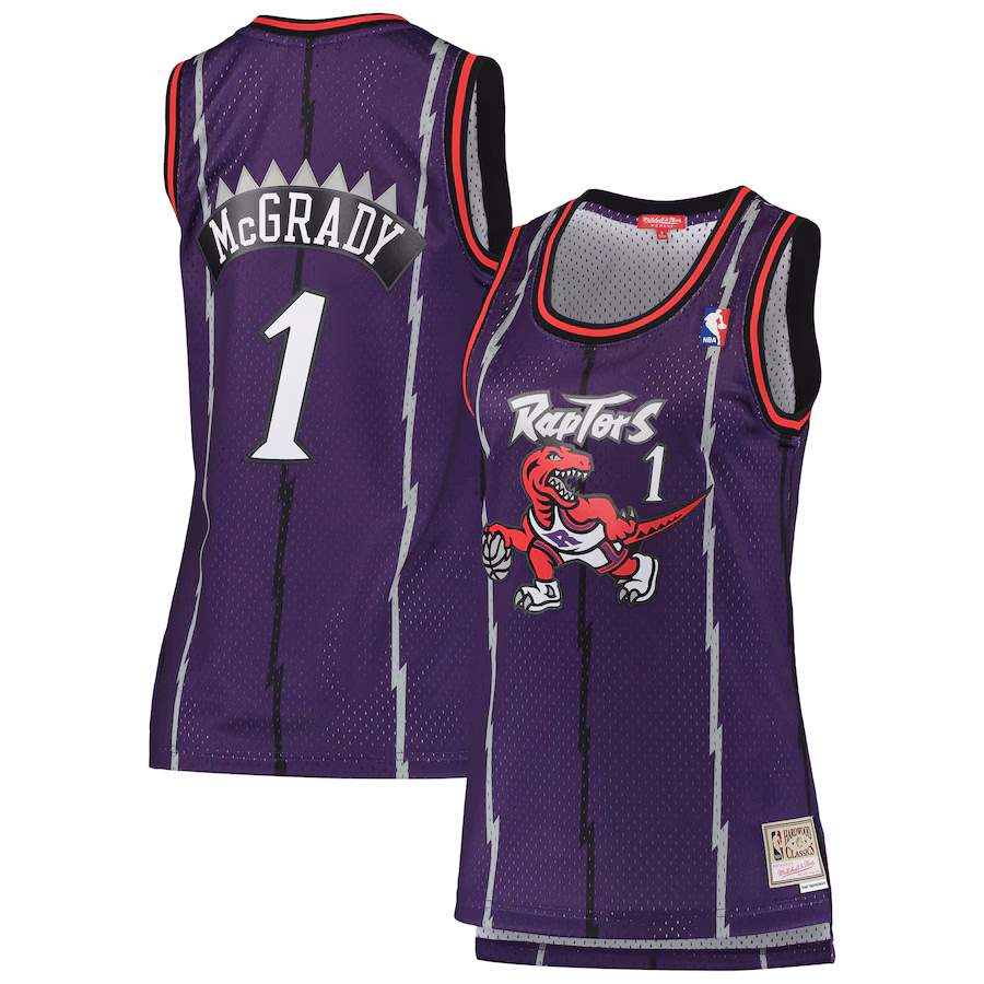 Women's Toronto Raptors Tracy McGrady Mitchell & Ness Purple 1998/99 Hardwood Classics Swingman Jersey - ujerseystore