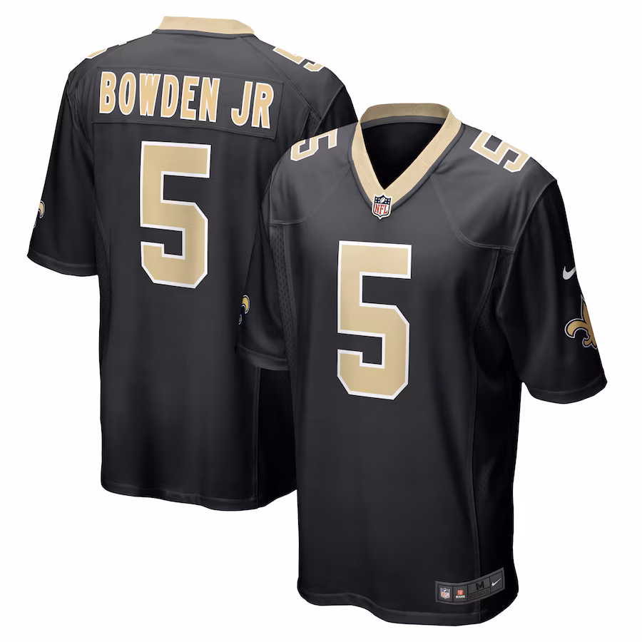 Men's New Orleans Saints Lynn Bowden Jr. Nike  Black Team Game Jersey - ujerseystore