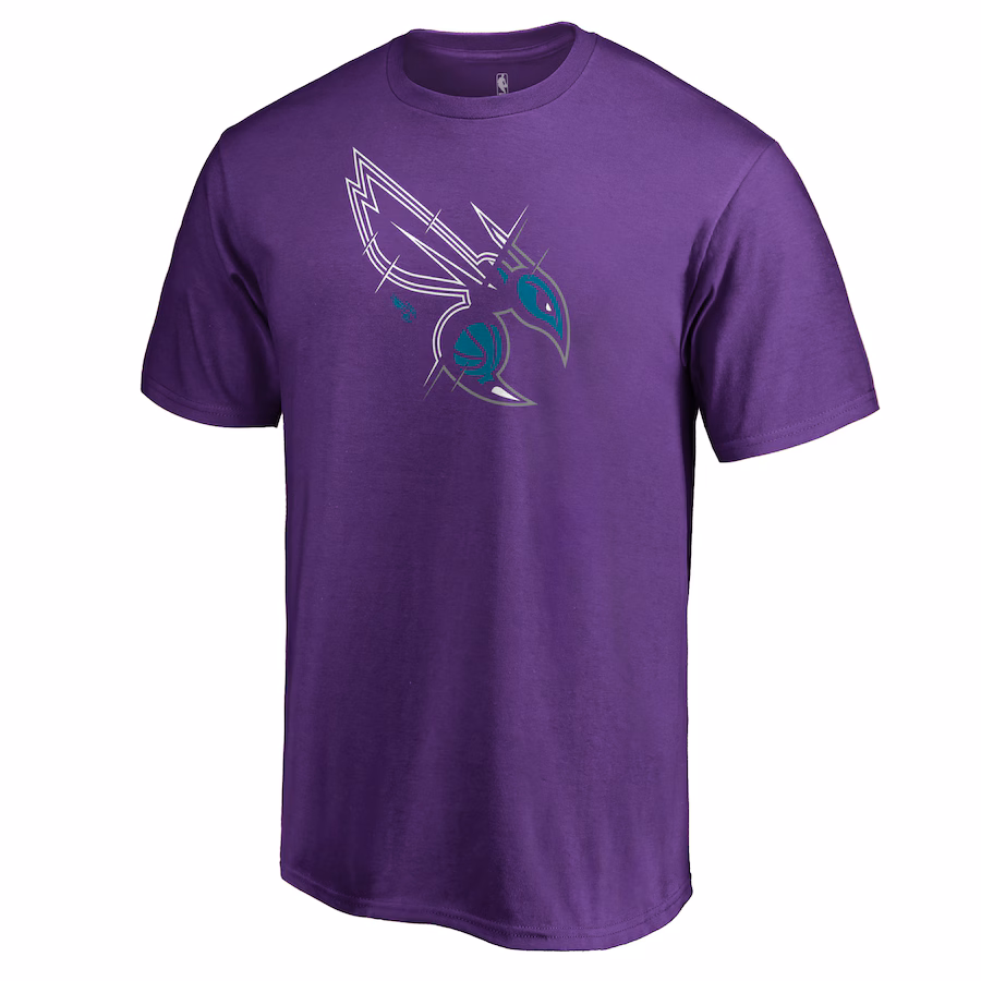 Men's Charlotte Hornets Purple X-Ray T-Shirt - ujerseystore