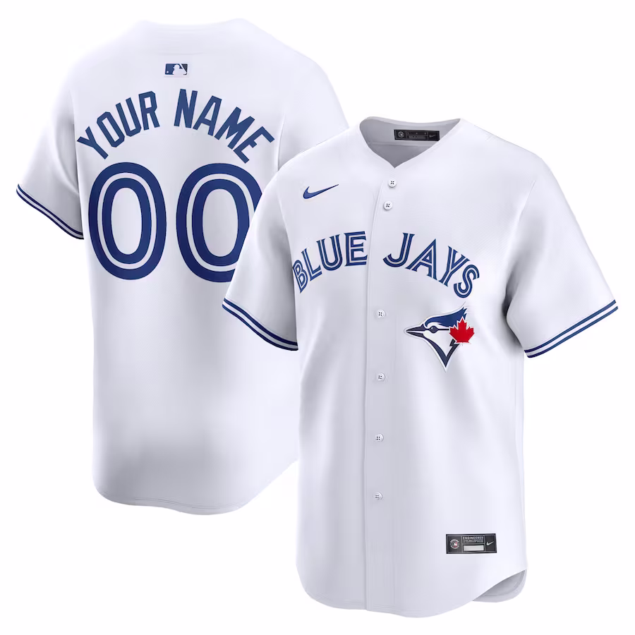 Men's Toronto Blue Jays Nike White Home Limited Custom Jersey - ujerseystore