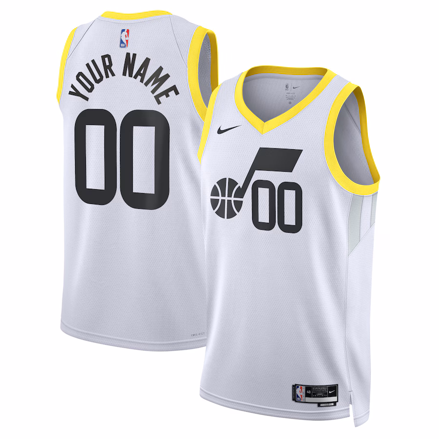 Unisex Utah Jazz Nike White Swingman Custom Jersey - Association Edition - ujerseystore