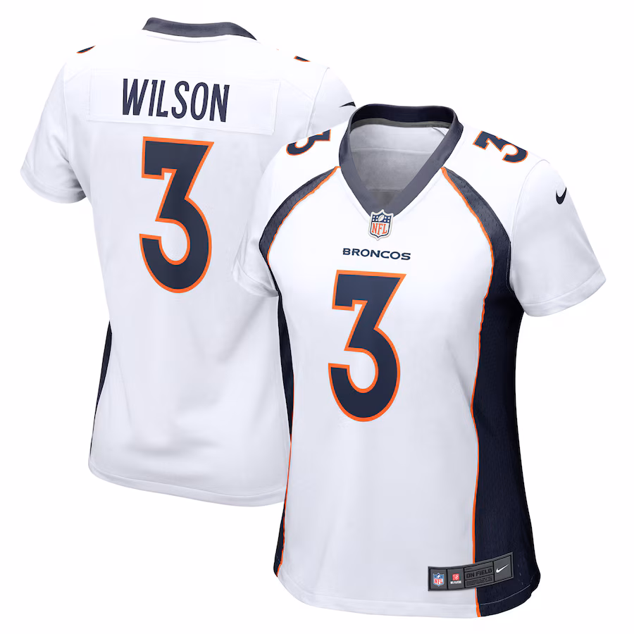 Women's Denver Broncos Russell Wilson Nike White Player Jersey - ujerseystore