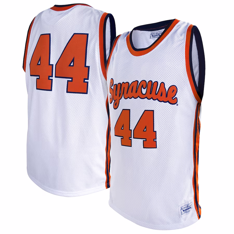 #44 Syracuse Orange Original Retro Brand Alumni Basketball Jersey - White - ujerseystore