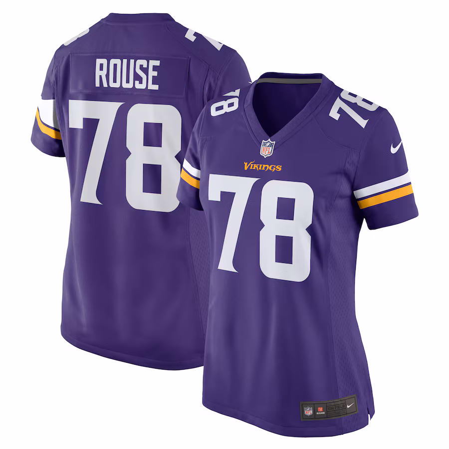 Women's Minnesota Vikings Walter Rouse Nike  Purple Game Jersey - ujerseystore