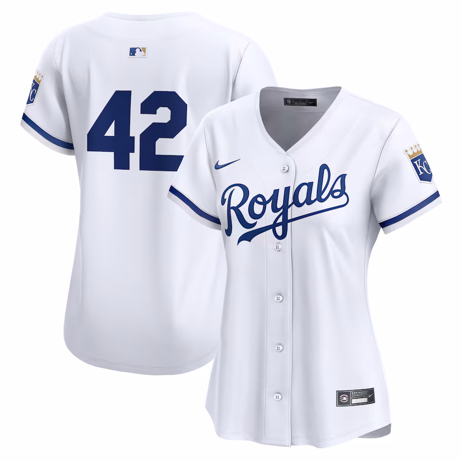 Women's Kansas City Royals  Nike White 2024 Jackie Robinson Day Home Limited Jersey - ujerseystore