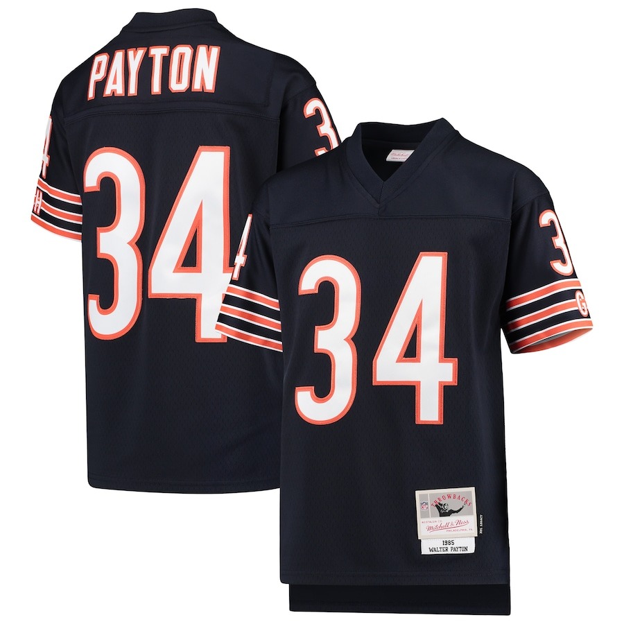 Youth Chicago Bears Walter Payton Mitchell & Ness Navy 1985 Legacy Retired Player Jersey - ujerseystore