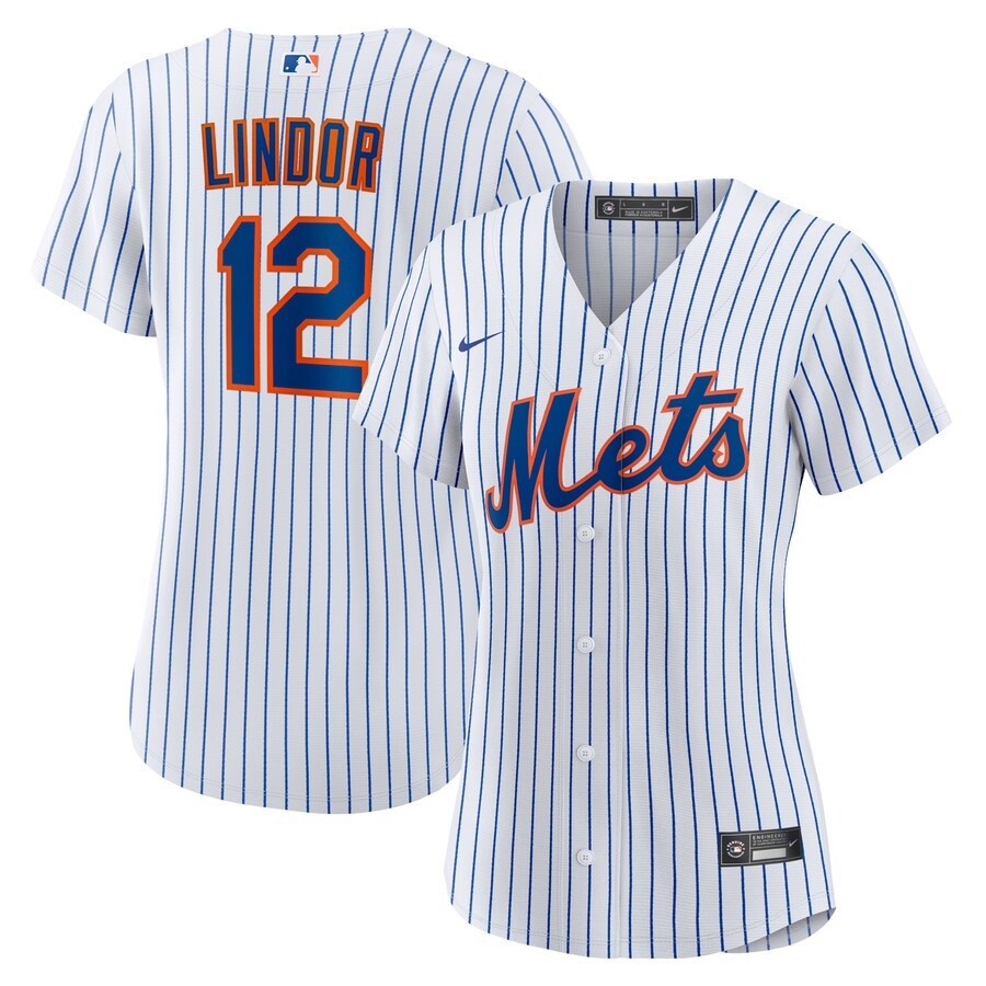 Women's New York Mets Francisco Lindor Nike White Home Replica Player Jersey - ujerseystore