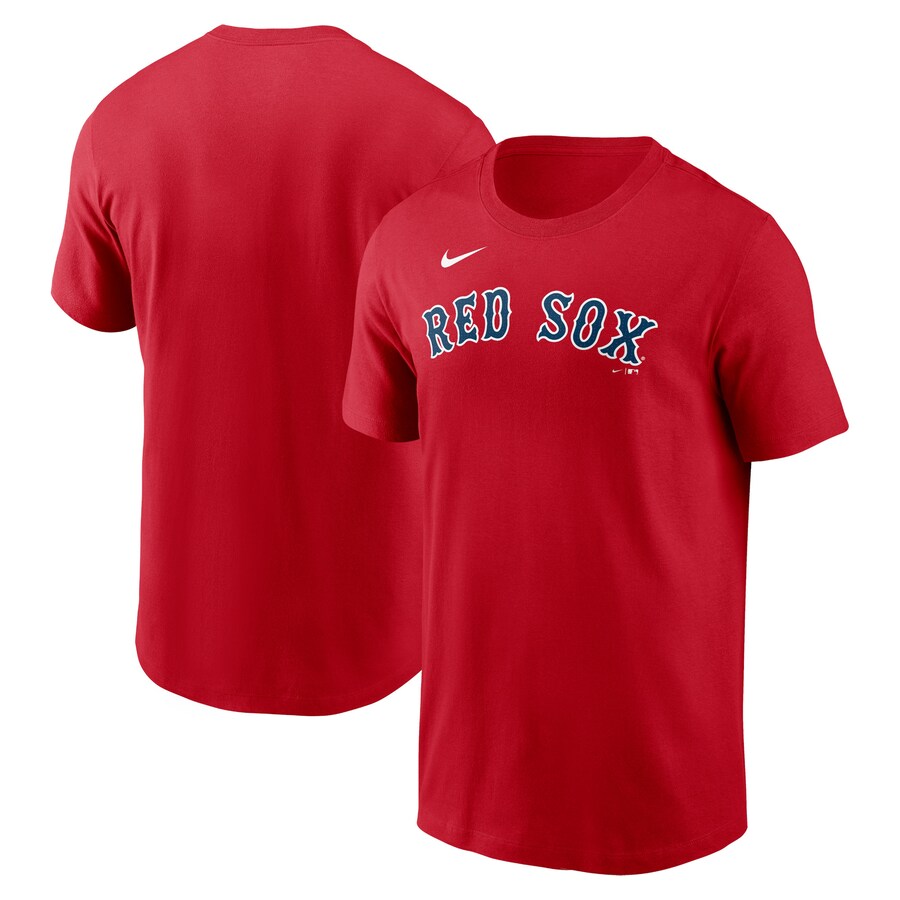 Men's Boston Red Sox Nike Red Fuse Wordmark T-Shirt - ujerseystore