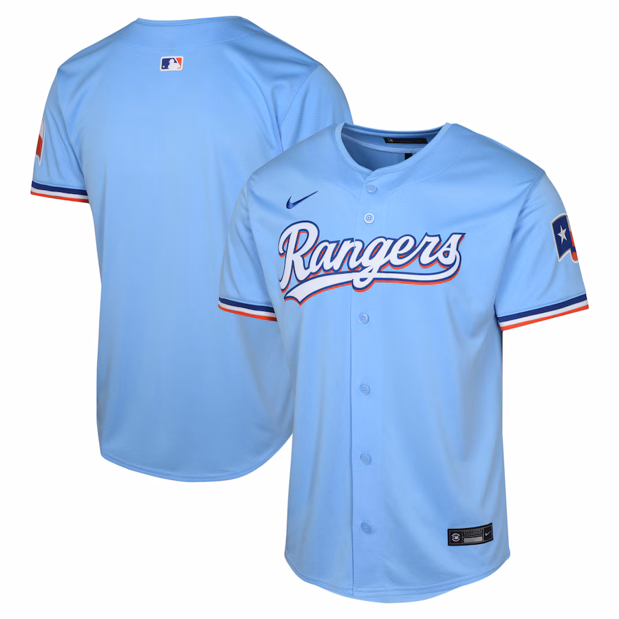Youth Texas Rangers NikeLight  Blue Alternate Limited Jersey - ujerseystore