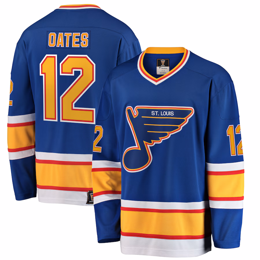 Men's St. Louis Blues Adam Oates Fanatics Blue Premier Breakaway Retired Player Jersey - ujerseystore